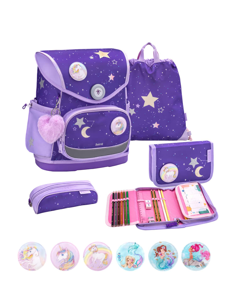 Belmil Премиальный школьный рюкзак Compact Plus "Dahlia" фиолетового цвета с нагрудным ремнем, состоящий из 5 предметов
Belmil Премиальный школьный рюкзак Compact Plus "Dahlia" фиолетового цвета с нагрудным ремнем, состоящий из 5 предметов