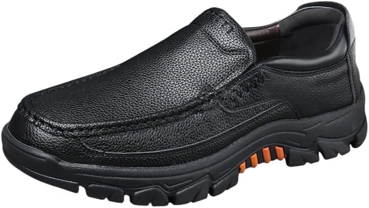 Мужские кожаные туфли большого размера - повседневные деловые туфли с округлым носком Hoalox, черный
Мужские кожаные туфли большого размера - повседневные деловые туфли с округлым носком Hoalox, черный