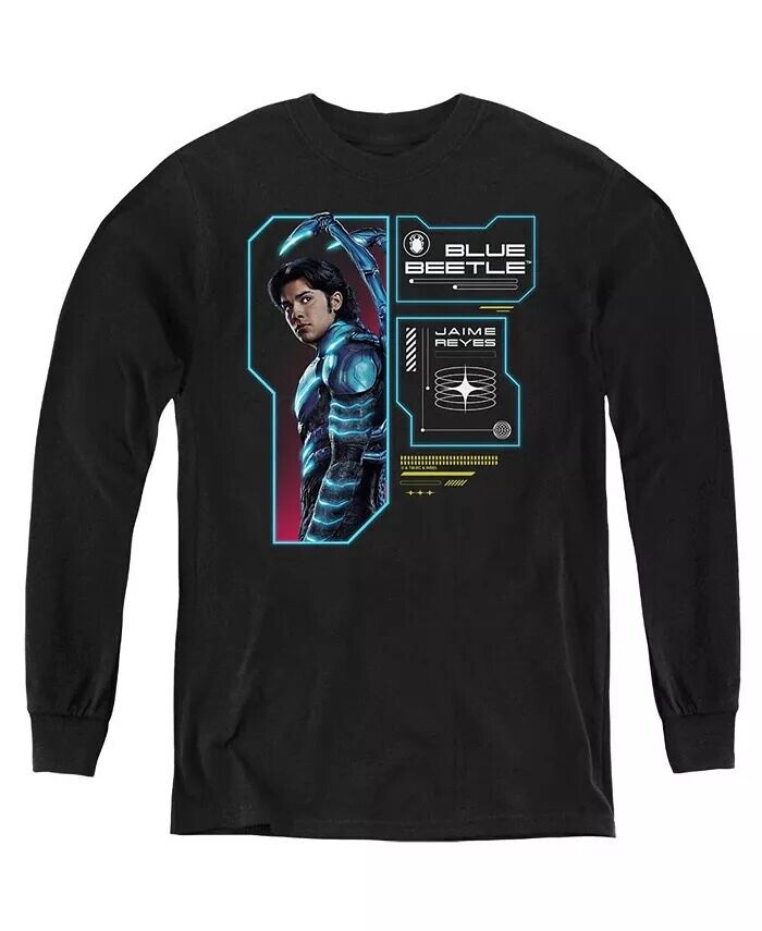 Свитшот с длинным рукавом для юношей и юниоров с данными для чтения Blue Beetle, черный
Свитшот с длинным рукавом для юношей и юниоров с данными для чтения Blue Beetle, черный