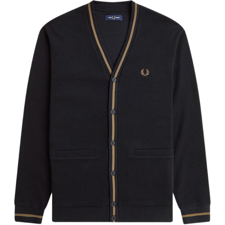 Кардиган из хлопка с вышитым логотипом FRED PERRY, черный
Кардиган из хлопка с вышитым логотипом FRED PERRY, черный