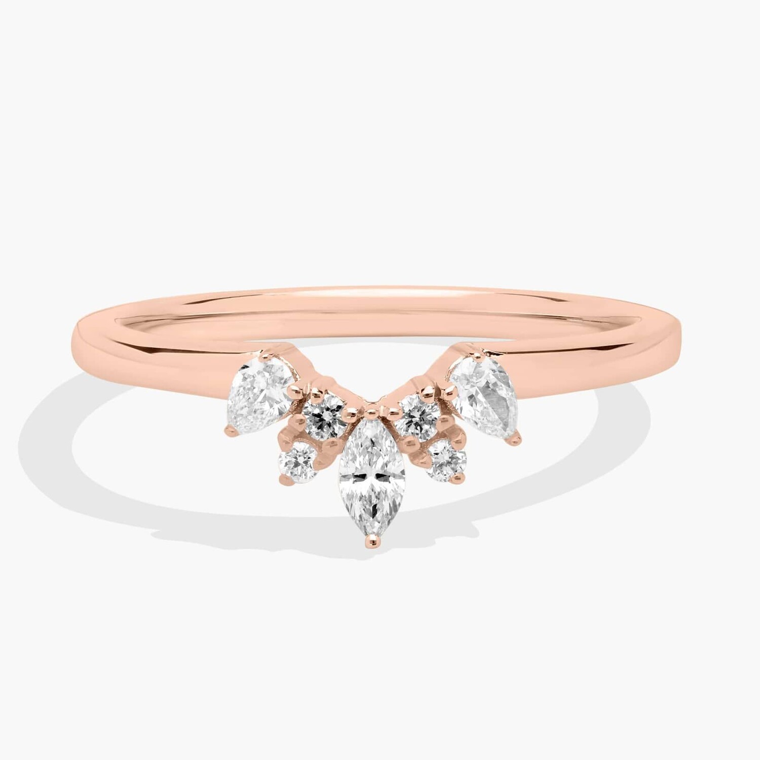 Кольцо с изогнутой короной, составное, из 18-каратного розового золота (1/4 карата, двойной огранки) Blue Nile
Кольцо с изогнутой короной, составное, из 18-каратного розового золота (1/4 карата, двойной огранки) Blue Nile