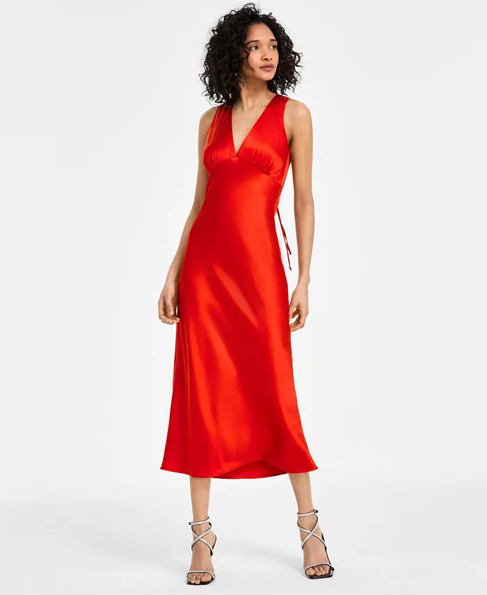 Женское V-образное платье миди из сатина с расклешенным силуэтом Emerald Sundae, красный
Женское V-образное платье миди из сатина с расклешенным силуэтом Emerald Sundae, красный