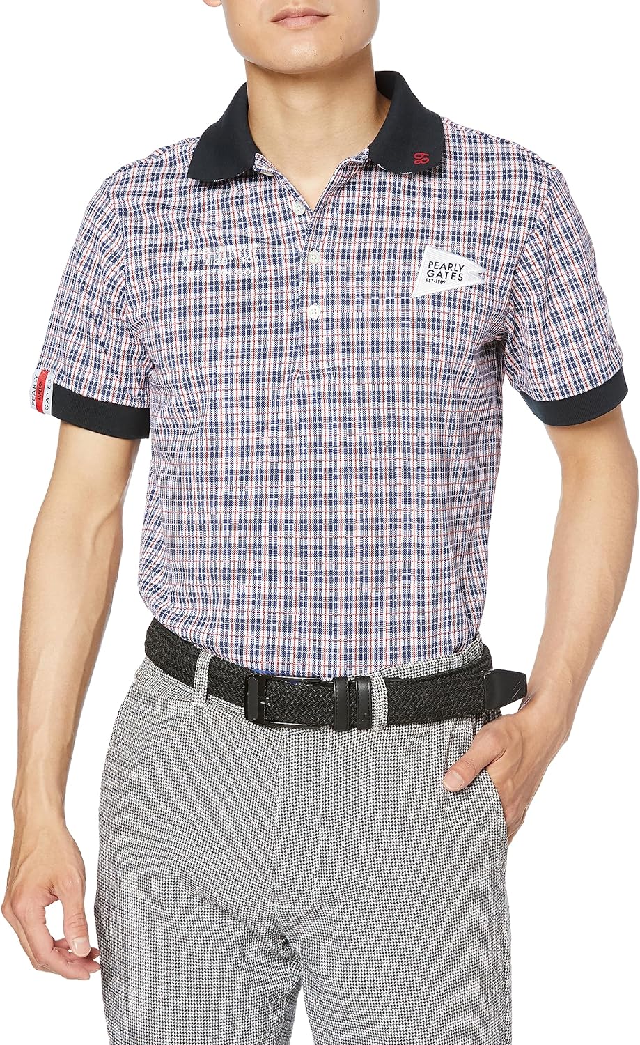 Мужская поло-рубашка с коротким рукавом Parly Gates 053-3160503 (клетчатый узор, впитывающая влагу, быстросохнущая), для игры в гольф Pearly Gates, белый
Мужская поло-рубашка с коротким рукавом Parly Gates 053-3160503 (клетчатый узор, впитывающая влагу, быстросохнущая), для игры в гольф Pearly Gates, белый