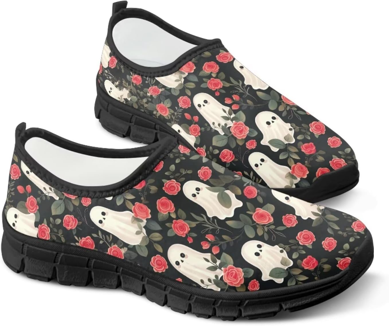 Женские кроссовки Fonplted без шнурков для прогулок, модные повседневные кроссовки, обувь на Хэллоуин для взрослых унисекс, Ghost Flower
Женские кроссовки Fonplted без шнурков для прогулок, модные повседневные кроссовки, обувь на Хэллоуин для взрослых унисекс, Ghost Flower