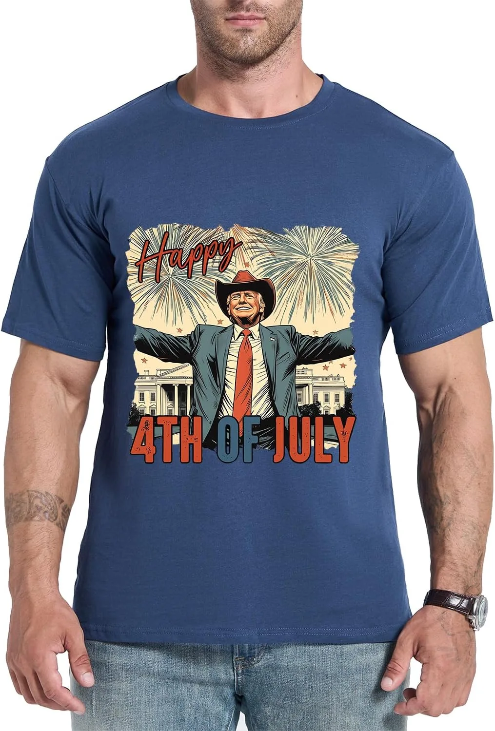 Футболка с принтом Trump Happy 4th of July Tretdaity
Футболка с принтом Trump Happy 4th of July Tretdaity