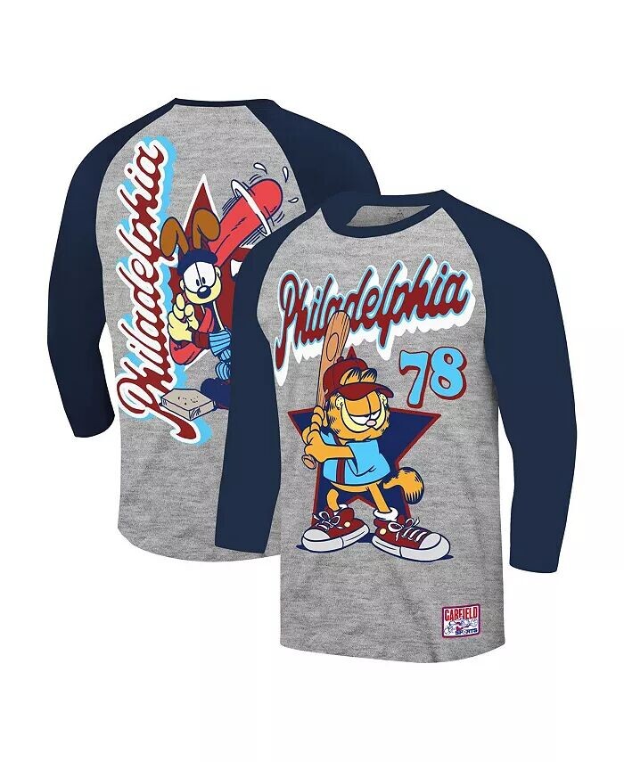 Футболка мужская бейсбольная Garfield Philadelphia с рукавом реглан 3/4, серо-синяя/цвета «меланж» Ripple Junction
Футболка мужская бейсбольная Garfield Philadelphia с рукавом реглан 3/4, серо-синяя/цвета «меланж» Ripple Junction