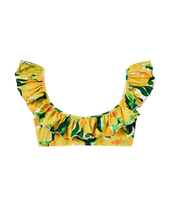 Топ от бикини с оборками La Doublej, желтый
Топ от бикини с оборками La Doublej, желтый
