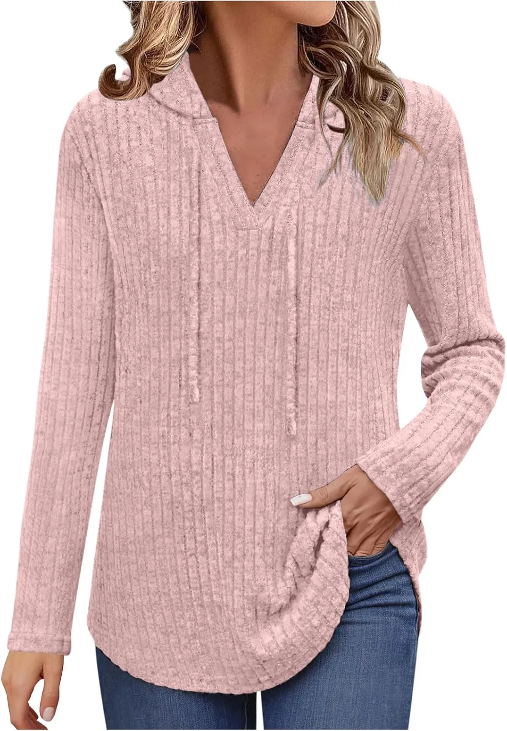 Толстовка с капюшоном для женщин, Ribbed Knit, свободный крой Ssuyeuri
Толстовка с капюшоном для женщин, Ribbed Knit, свободный крой Ssuyeuri