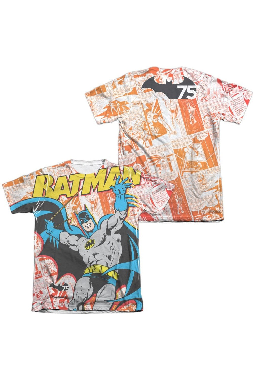 Футболка с коротким рукавом из полиэстера/хлопка для взрослых с принтом Batman 75 панелей (спереди/сзади) Gildan, белый
Футболка с коротким рукавом из полиэстера/хлопка для взрослых с принтом Batman 75 панелей (спереди/сзади) Gildan, белый