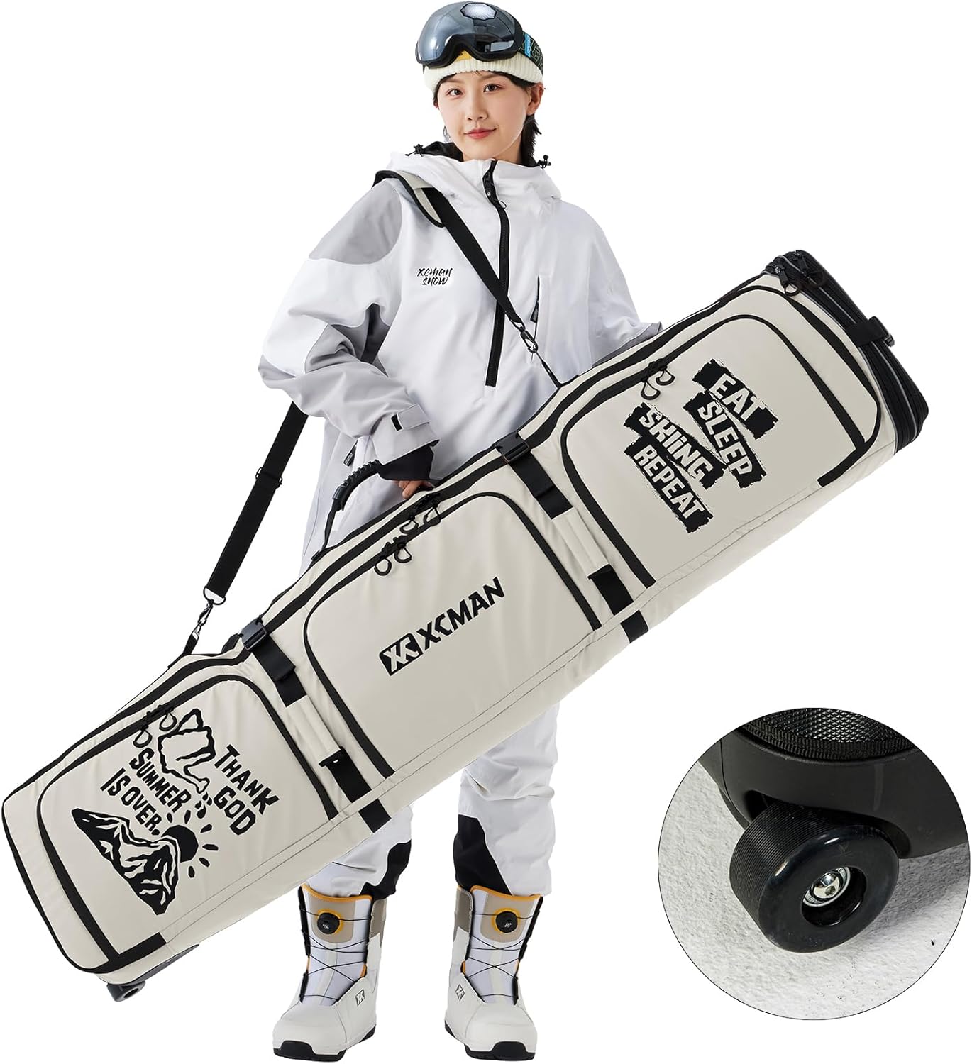 Сумка для сноуборда XCMAN Roller с колесами, регулируемая длина 63-75 дюймов, мягкая сумка для авиаперелетов с ботинками для сноуборда, Light Gray, Розовый, Сумка для сноуборда XCMAN Roller с колесами, регулируемая длина 63-75 дюймов, мягкая сумка для ави
Сумка для сноуборда XCMAN Roller с колесами, регулируемая длина 63-75 дюймов, мягкая сумка для авиаперелетов с ботинками для сноуборда, Light Gray, Розовый, Сумка для сноуборда XCMAN Roller с колесами, регулируемая длина 63-75 дюймов, мягкая сумка для ави