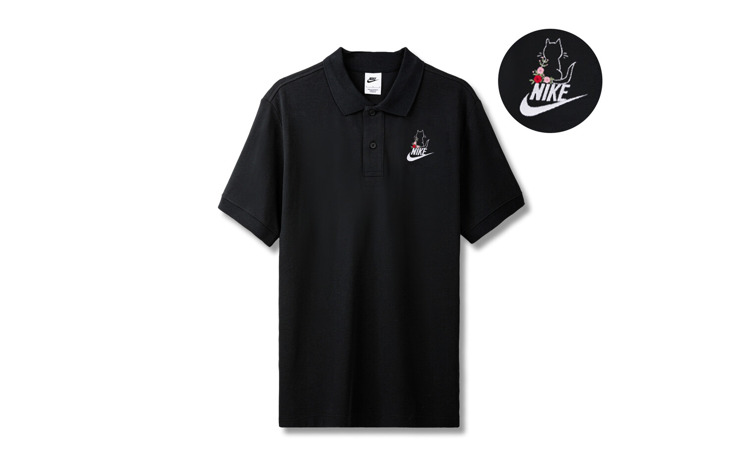 Рубашка поло унисекс черная Nike, черный
Рубашка поло унисекс черная Nike, черный