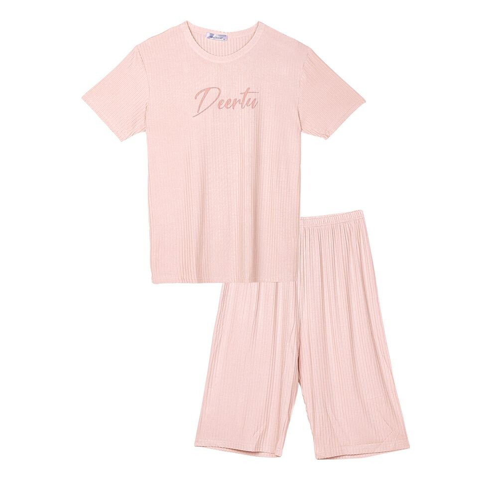 Женские пижамы с коротким рукавом и капри, семейные пижамные комплекты с буквами Cheibear, цвет Kids Khaki 
Женские пижамы с коротким рукавом и капри, семейные пижамные комплекты с буквами Cheibear, цвет Kids Khaki