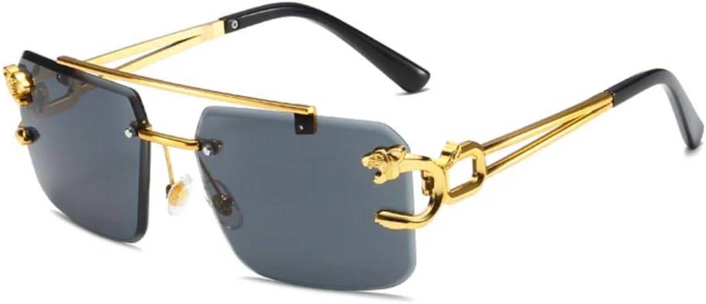 Солнцезащитные очки с защитой UV400 | Без оправы, панк, металл, золотистый леопардовый принт | для женщин и мужчин, для занятий спортом на открытом воздухе и вождения DSVIGF, Gold-black
Солнцезащитные очки с защитой UV400 | Без оправы, панк, металл, золотистый леопардовый принт | для женщин и мужчин, для занятий спортом на открытом воздухе и вождения DSVIGF, Gold-black