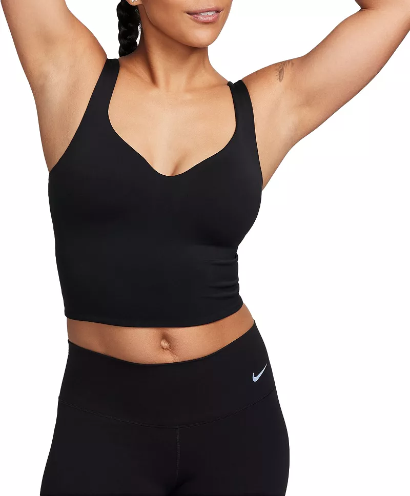 Женский спортивный бюстгальтер с мягкой подкладкой Nike Alate, майка на бретелях со средней поддержкой, черный
Женский спортивный бюстгальтер с мягкой подкладкой Nike Alate, майка на бретелях со средней поддержкой, черный