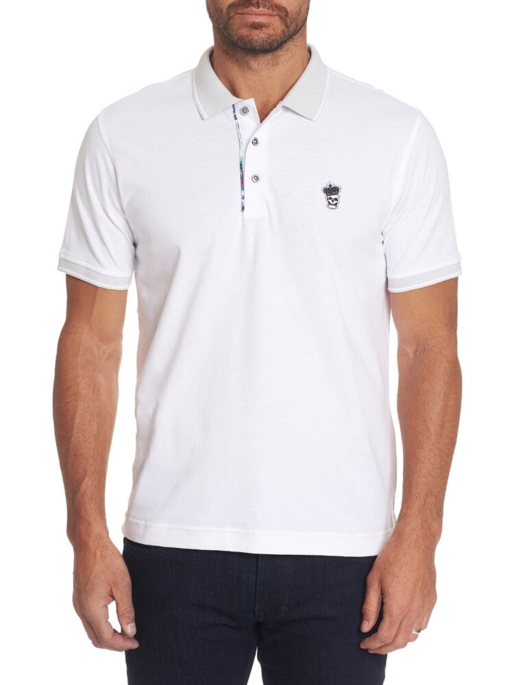 Поло классического кроя Lucifer с вышивкой черепа Robert Graham, белый
Поло классического кроя Lucifer с вышивкой черепа Robert Graham, белый