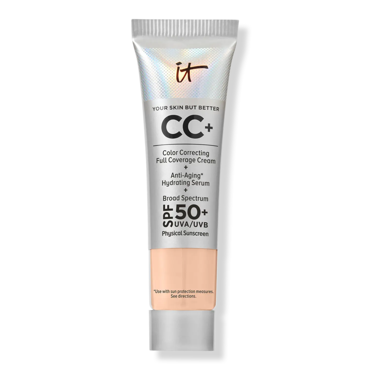 Мини-CC+ крем с SPF 50+ IT Cosmetics, Light Neutral (light with neutral undertones)
Мини-CC+ крем с SPF 50+ IT Cosmetics, Light Neutral (light with neutral undertones)