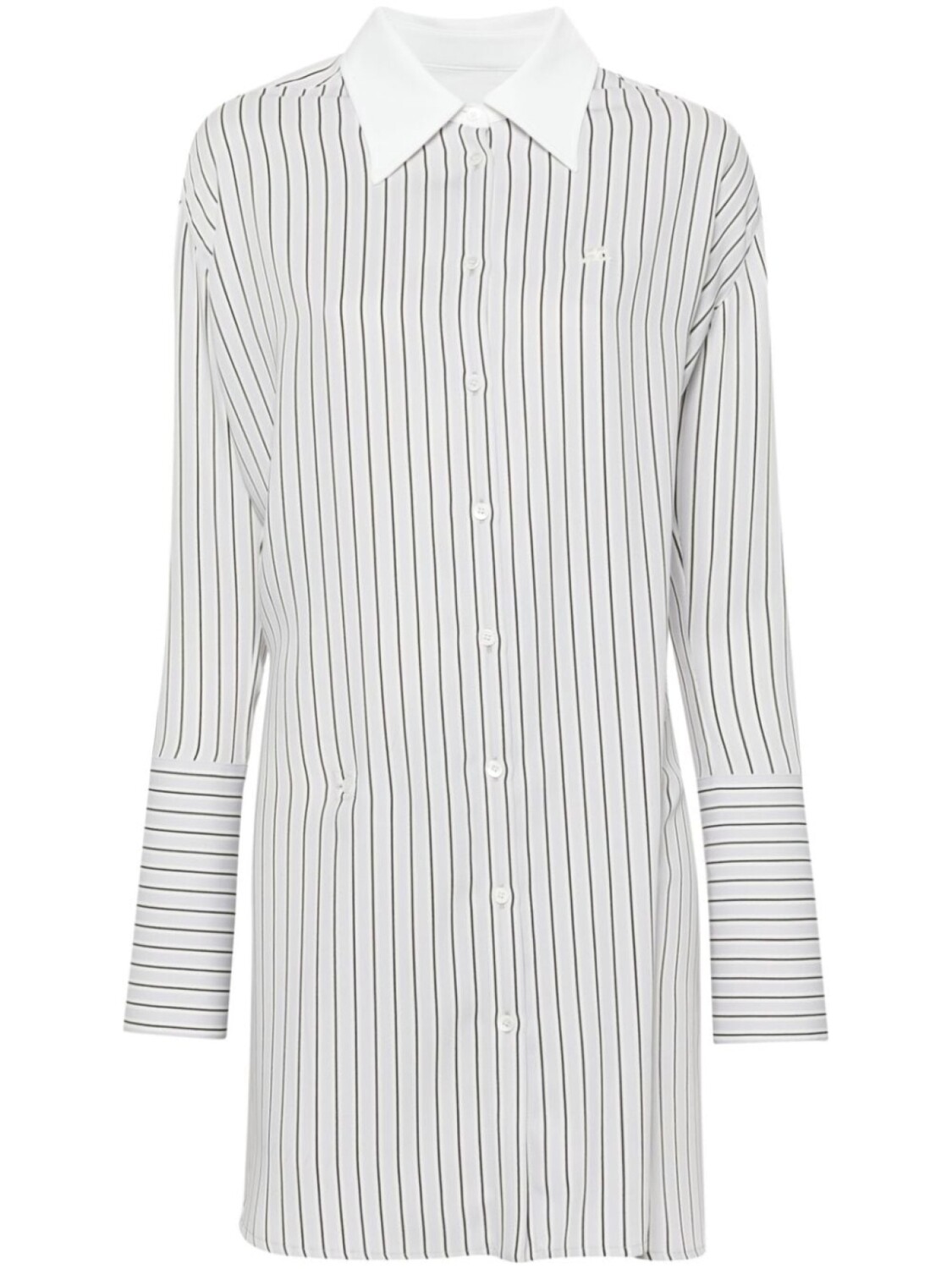 Полосатая рубашка с нашивкой-логотипом Courrèges, черный
Полосатая рубашка с нашивкой-логотипом Courrèges, черный