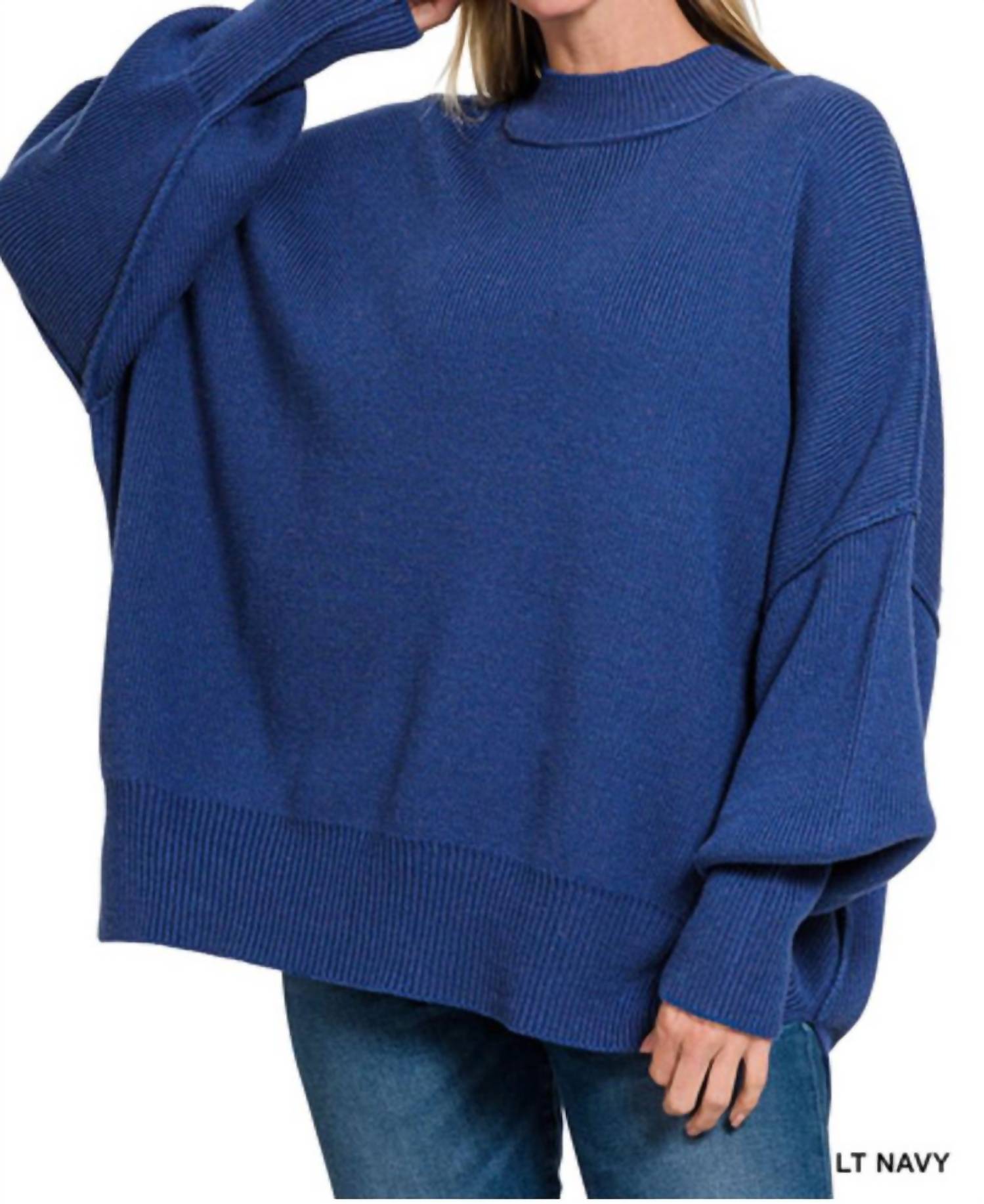 Свитер Sideline с заниженными плечами в темно-синем цвете ZENANA
Свитер Sideline с заниженными плечами в темно-синем цвете ZENANA