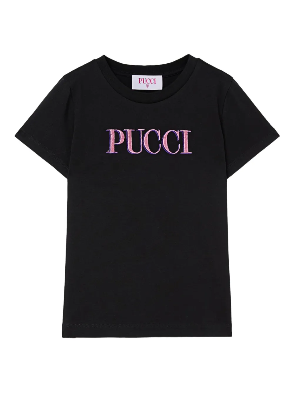 Футболка с вышитым логотипом Pucci Junior, черный
Футболка с вышитым логотипом Pucci Junior, черный