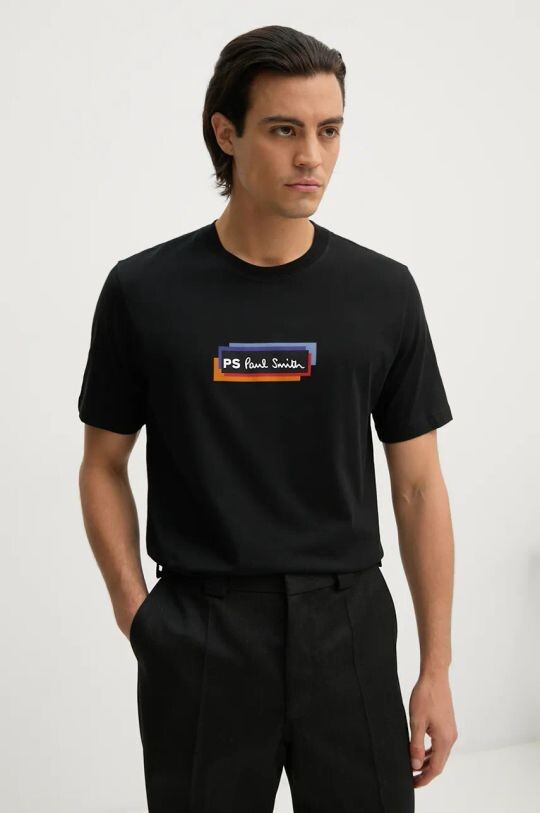 Хлопковая футболка PS Paul Smith, черный
Хлопковая футболка PS Paul Smith, черный