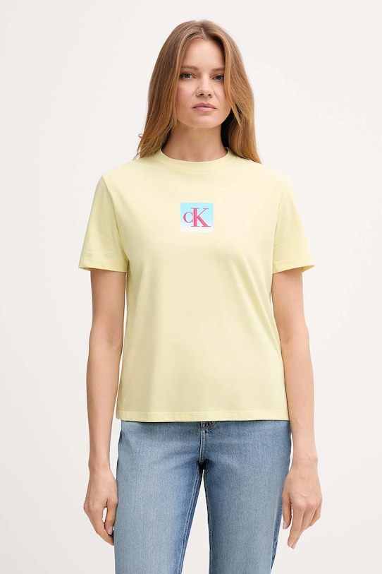 Хлопковая футболка Calvin Klein Jeans, желтый
Хлопковая футболка Calvin Klein Jeans, желтый