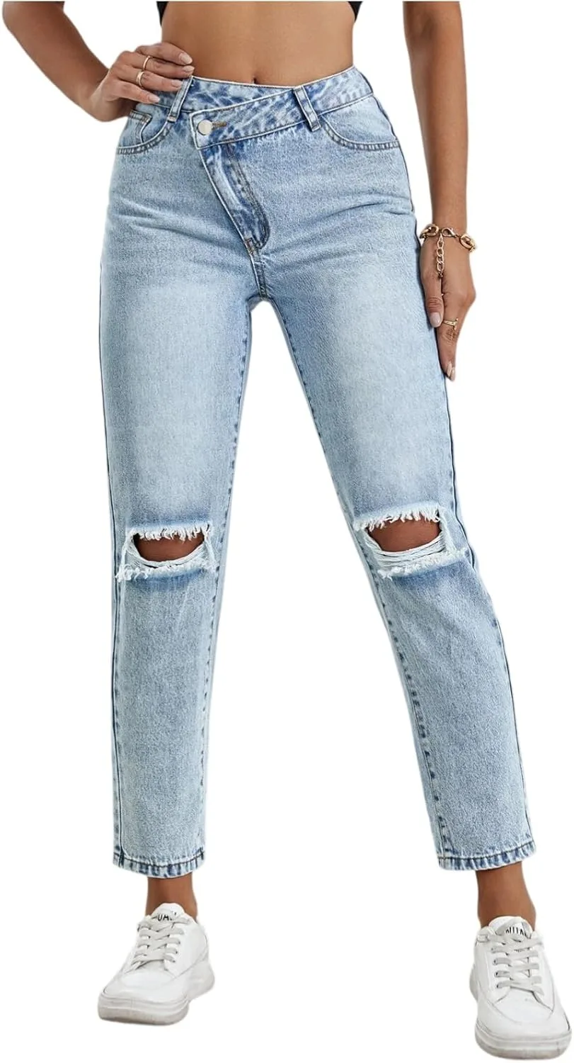 Женские джинсы Boyfriend Ripped Skinny Corssover с эффектом потертости
Женские джинсы Boyfriend Ripped Skinny Corssover с эффектом потертости