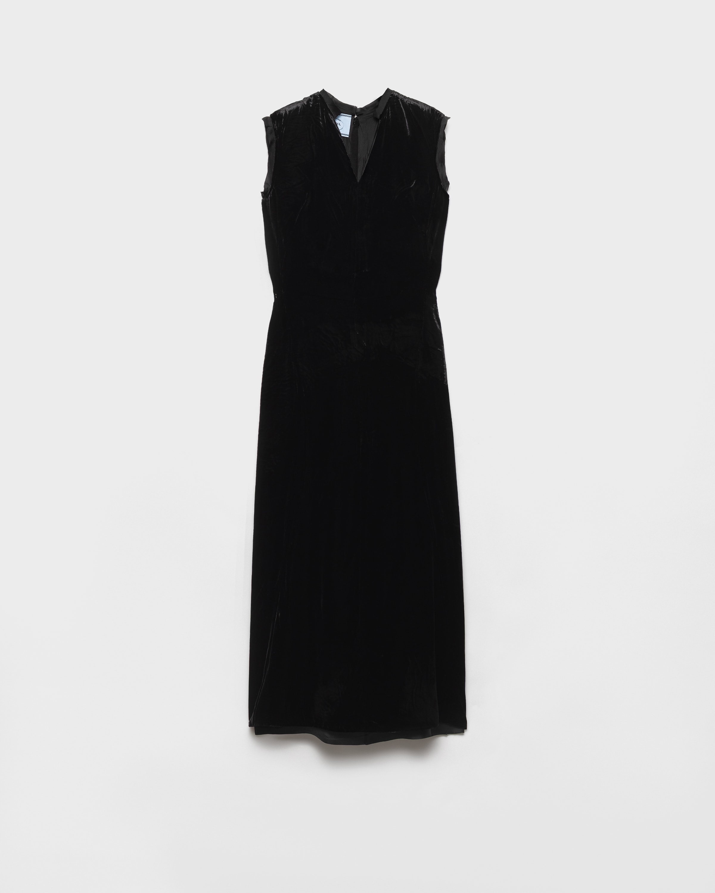 Платье из жатого бархата Prada, черный
Платье из жатого бархата Prada, черный
