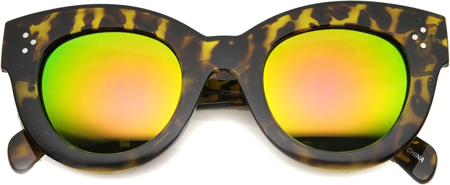 Женские солнцезащитные очки zeroUV увеличенного размера с массивными зеркальными линзами и заклепками в форме «кошачий глаз», диаметр линз 49 мм, Tortoise / Pink
Женские солнцезащитные очки zeroUV увеличенного размера с массивными зеркальными линзами и заклепками в форме «кошачий глаз», диаметр линз 49 мм, Tortoise / Pink