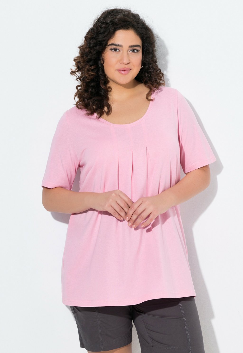 Базовая футболка Ulla Popken, розовый
Базовая футболка Ulla Popken, розовый