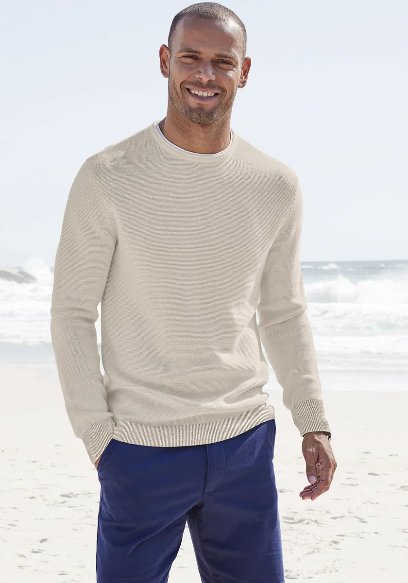 AUTHENTIC LE JOGGER Двухслойный вязаный свитер с круглым вырезом из чистого хлопка, кремовый
AUTHENTIC LE JOGGER Двухслойный вязаный свитер с круглым вырезом из чистого хлопка, кремовый