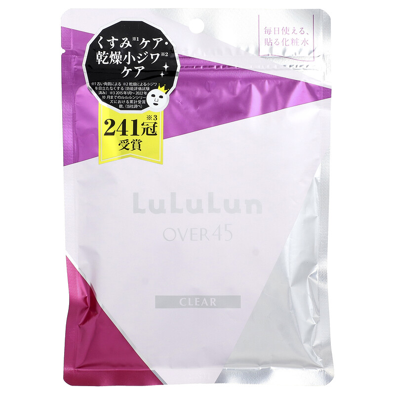 Lululun, Over 45 Beauty Sheet Mask, Iris Blue (Clear) 2KS, 7 шт., 113 мл (3,82 жидк. унц.)
Lululun, Over 45 Beauty Sheet Mask, Iris Blue (Clear) 2KS, 7 шт., 113 мл (3,82 жидк. унц.)
