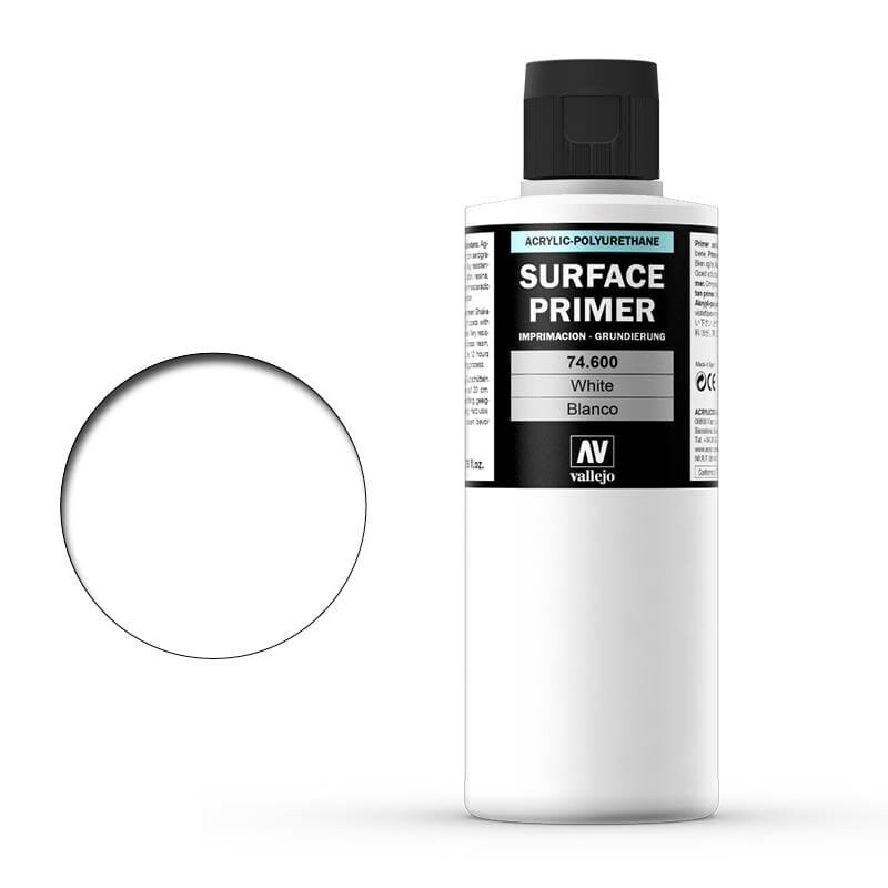 Vallejo 74600 White Surface Primer Белая грунтовка для поверхностей 200 мл
Vallejo 74600 White Surface Primer Белая грунтовка для поверхностей 200 мл
