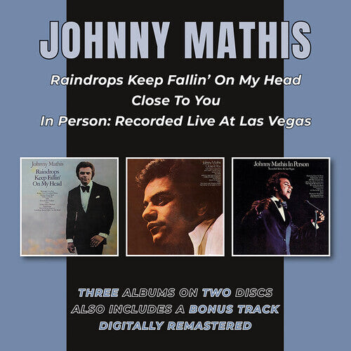 CD диск Mathis, Johnny: Raindrops Keep Fallin' On My Head / Close To You / In Person: Recorded Live At Las Vegas
CD диск Mathis, Johnny: Raindrops Keep Fallin' On My Head / Close To You / In Person: Recorded Live At Las Vegas