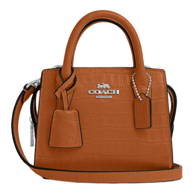 Сумка через плечо из тисненой кожи под крокодила, миниатюрная женская сумка-кроссбоди, вымытый апельсин COACH
Сумка через плечо из тисненой кожи под крокодила, миниатюрная женская сумка-кроссбоди, вымытый апельсин COACH