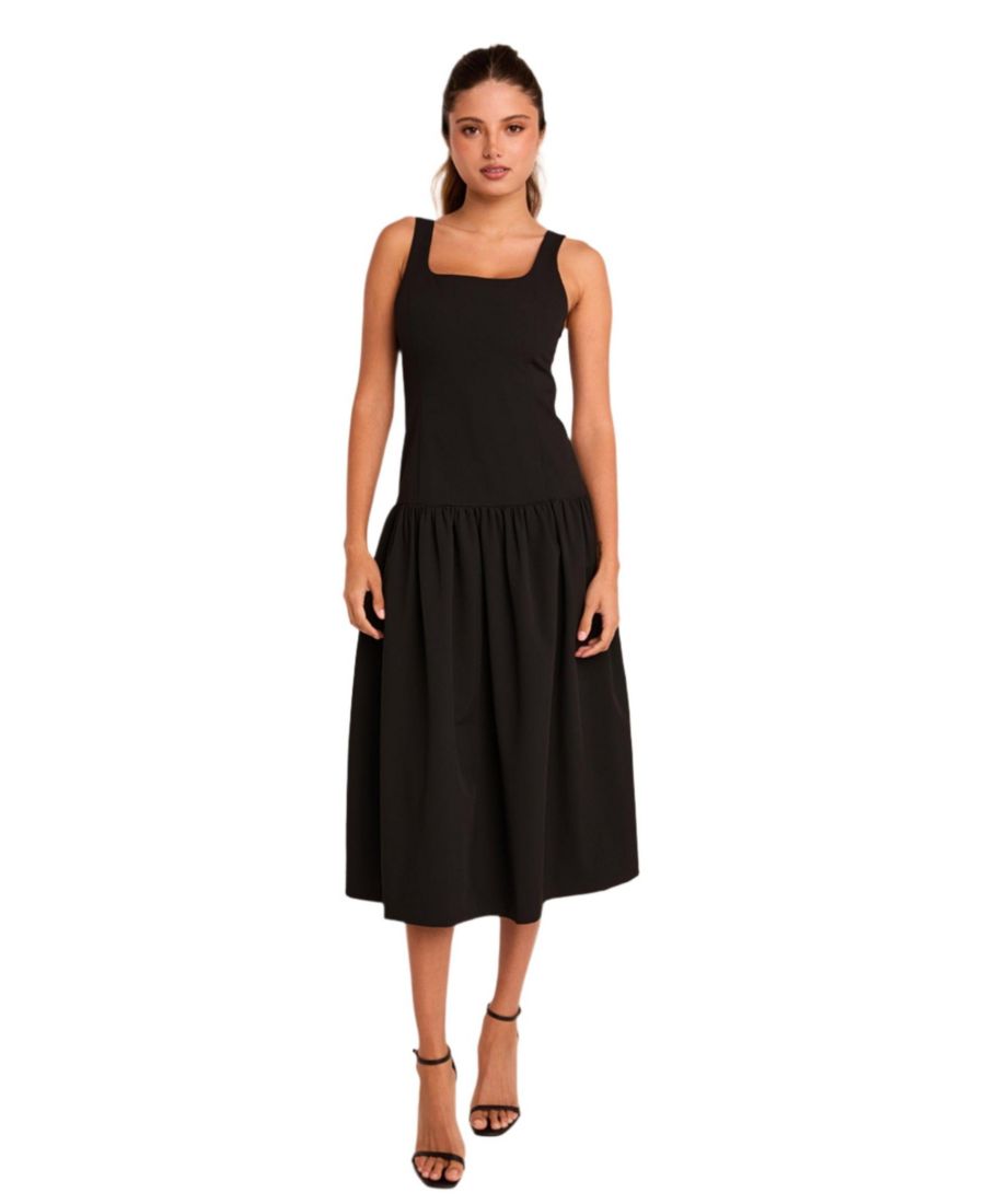 Женское миди-платье с заниженной талией и баской endless rose, Black
Женское миди-платье с заниженной талией и баской endless rose, Black