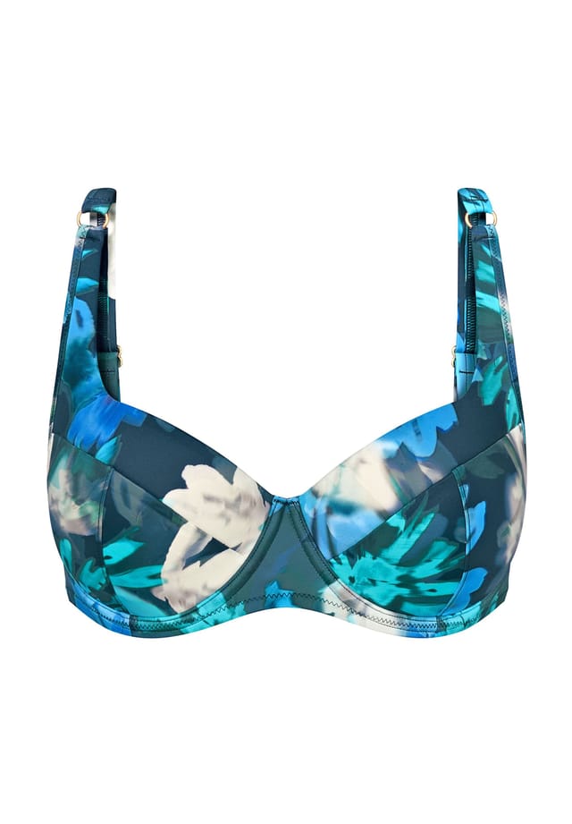 Верх бикини на косточках летний флер Triumph, бирюзовый
Верх бикини на косточках летний флер Triumph, бирюзовый