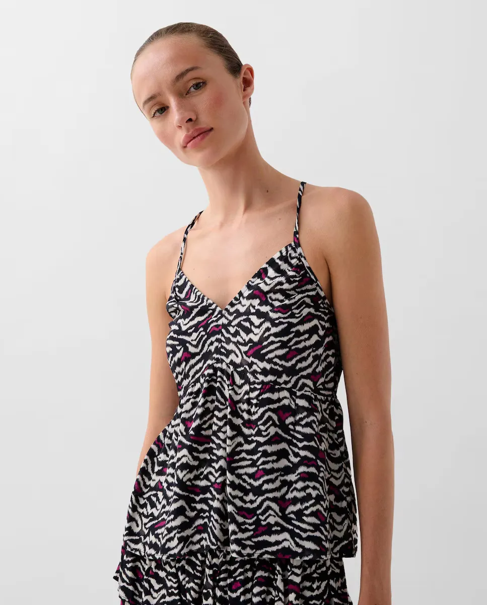 Женский топ с принтом и перекрестной спинкой Scalpers, черный
Женский топ с принтом и перекрестной спинкой Scalpers, черный