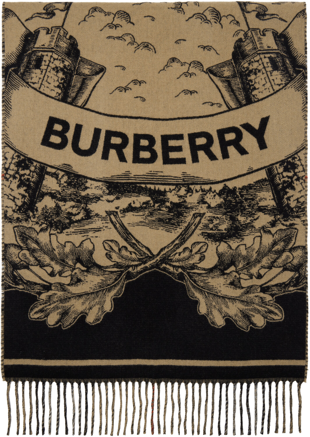 Бежевый двусторонний шарф EKD из кашемира Burberry, Archive beige
Бежевый двусторонний шарф EKD из кашемира Burberry, Archive beige