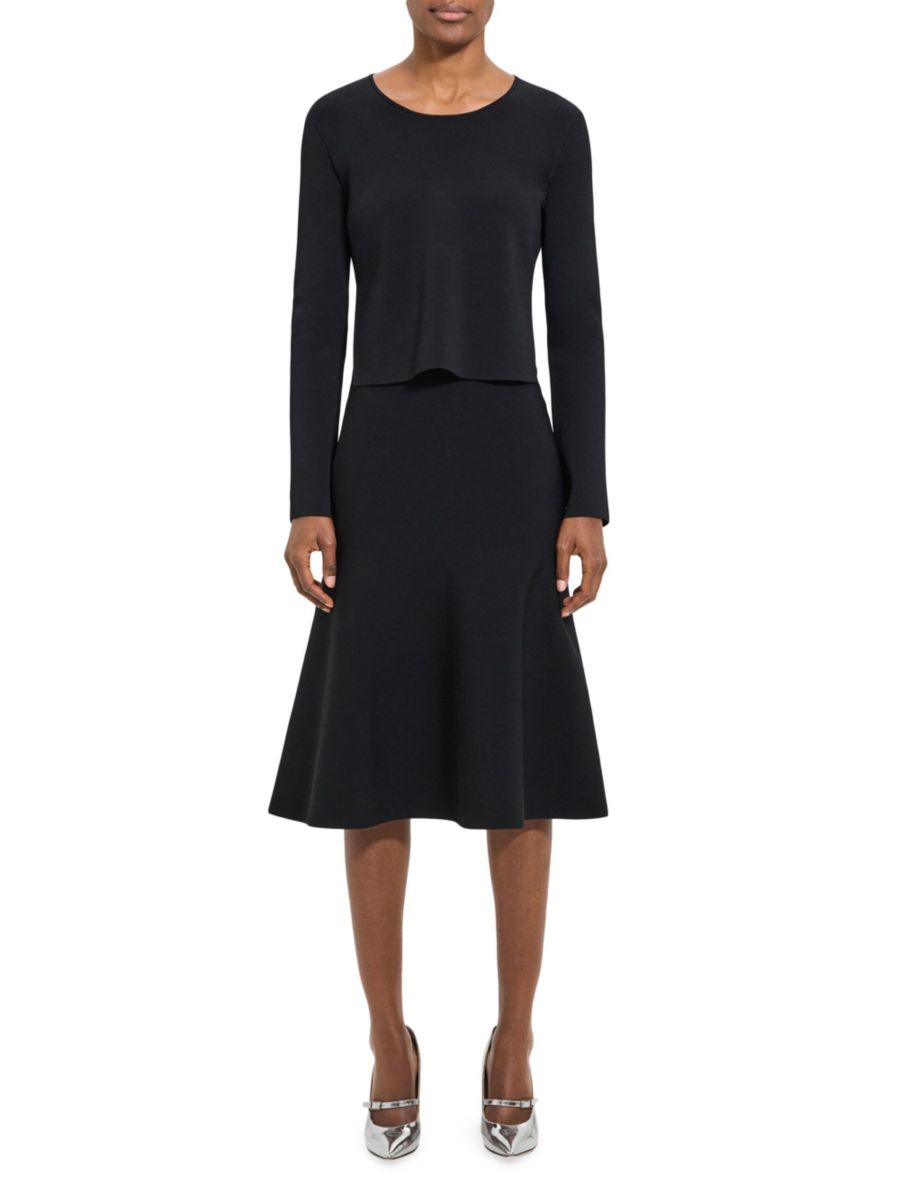 Платье-миди из многослойного джерси Theory, черный
Платье-миди из многослойного джерси Theory, черный