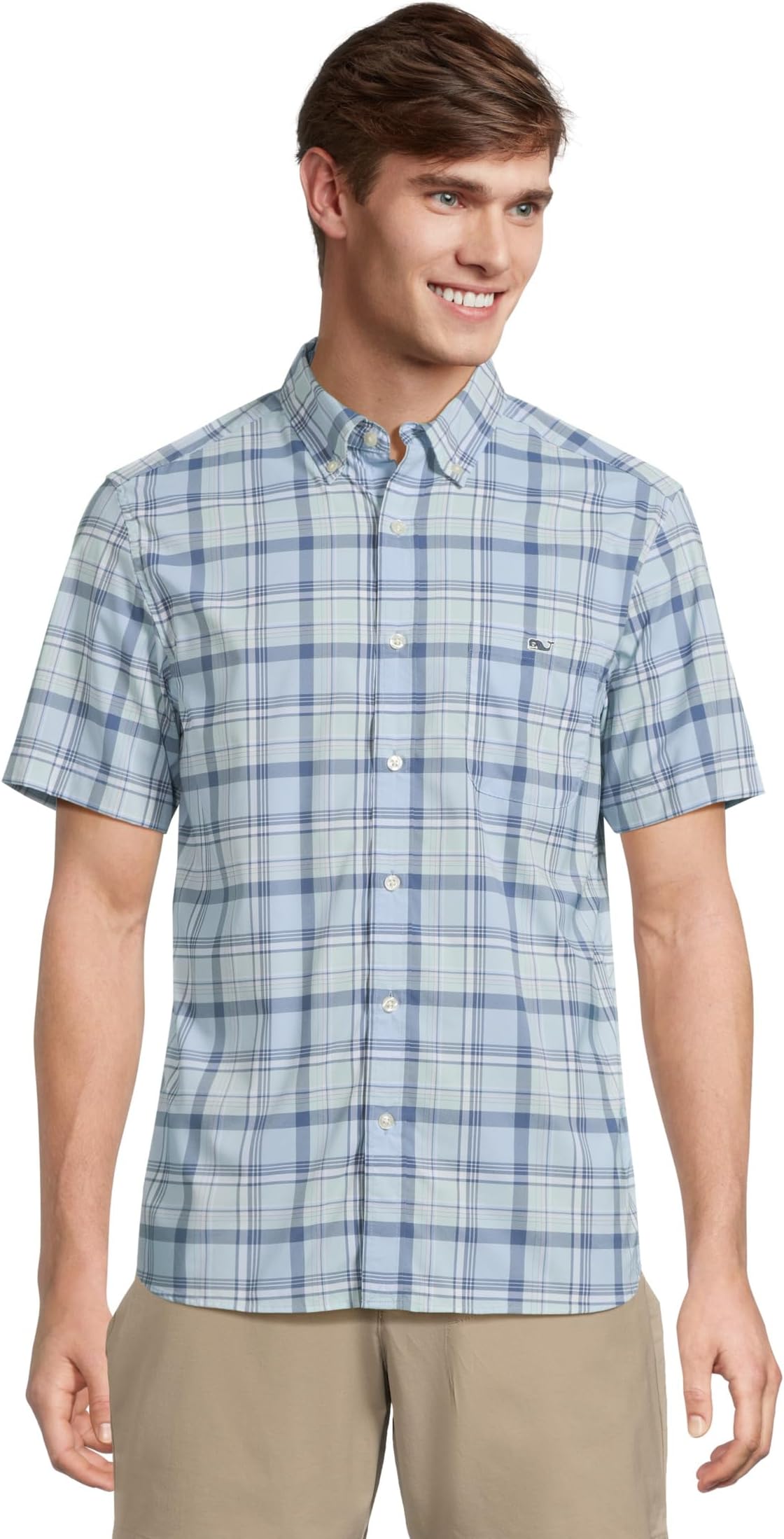 Рубашка Vineyard Vines Leverick Plaid Featherweight Performance Short Sleeve Shirt, цвет Aqua Haze
Рубашка Vineyard Vines Leverick Plaid Featherweight Performance Short Sleeve Shirt, цвет Aqua Haze