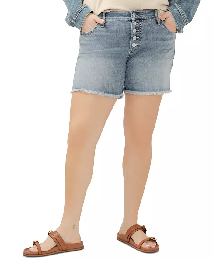 Шорты бойфренда больших размеров со средней посадкой Silver Jeans Co., синий
Шорты бойфренда больших размеров со средней посадкой Silver Jeans Co., синий