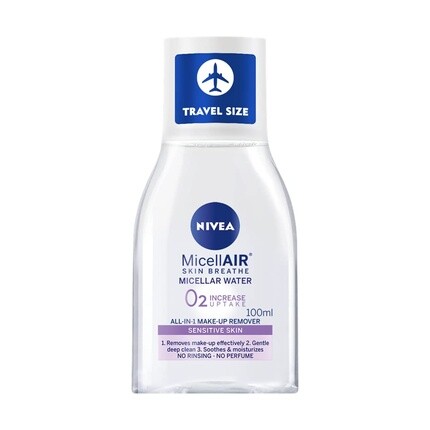 Nivea Micellair Skin Breathe Мицеллярное средство для снятия макияжа Water Travel, размер 100 мл
Nivea Micellair Skin Breathe Мицеллярное средство для снятия макияжа Water Travel, размер 100 мл