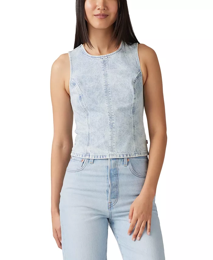 Премиальная женская майка Topanga из денима Levi's, синий
Премиальная женская майка Topanga из денима Levi's, синий