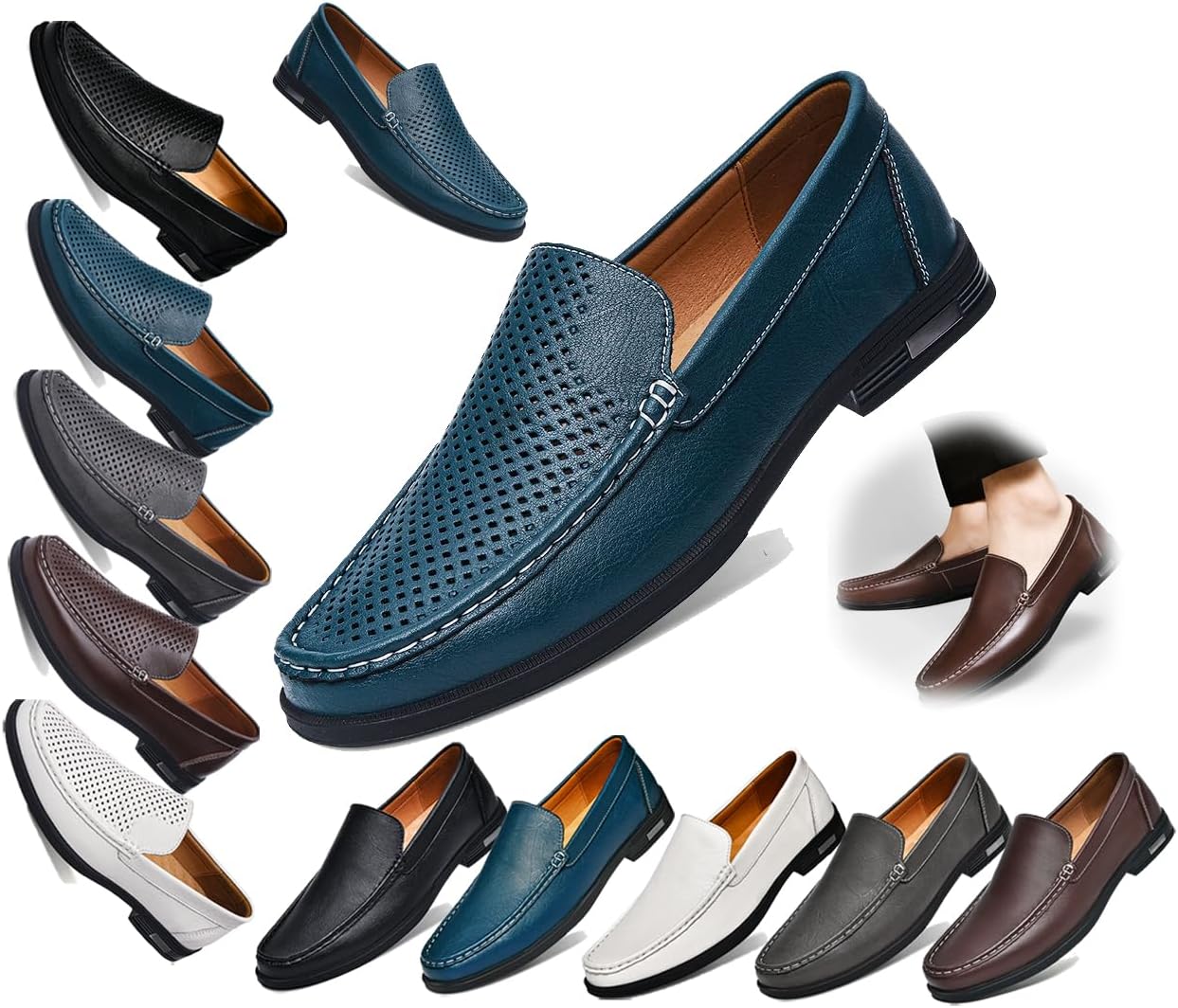 Мужские кожаные лоферы, удобные туфли-слипоны, комфортная повседневная обувь, мужские оксфорды, подходят для работы, бизнеса, офиса и других мероприятий Generic, синий
Мужские кожаные лоферы, удобные туфли-слипоны, комфортная повседневная обувь, мужские оксфорды, подходят для работы, бизнеса, офиса и других мероприятий Generic, синий