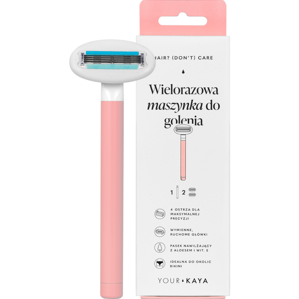 Бритва, 1 шт. + картриджи, 2 шт./1 уп. Your Kaya Blush
Бритва, 1 шт. + картриджи, 2 шт./1 уп. Your Kaya Blush