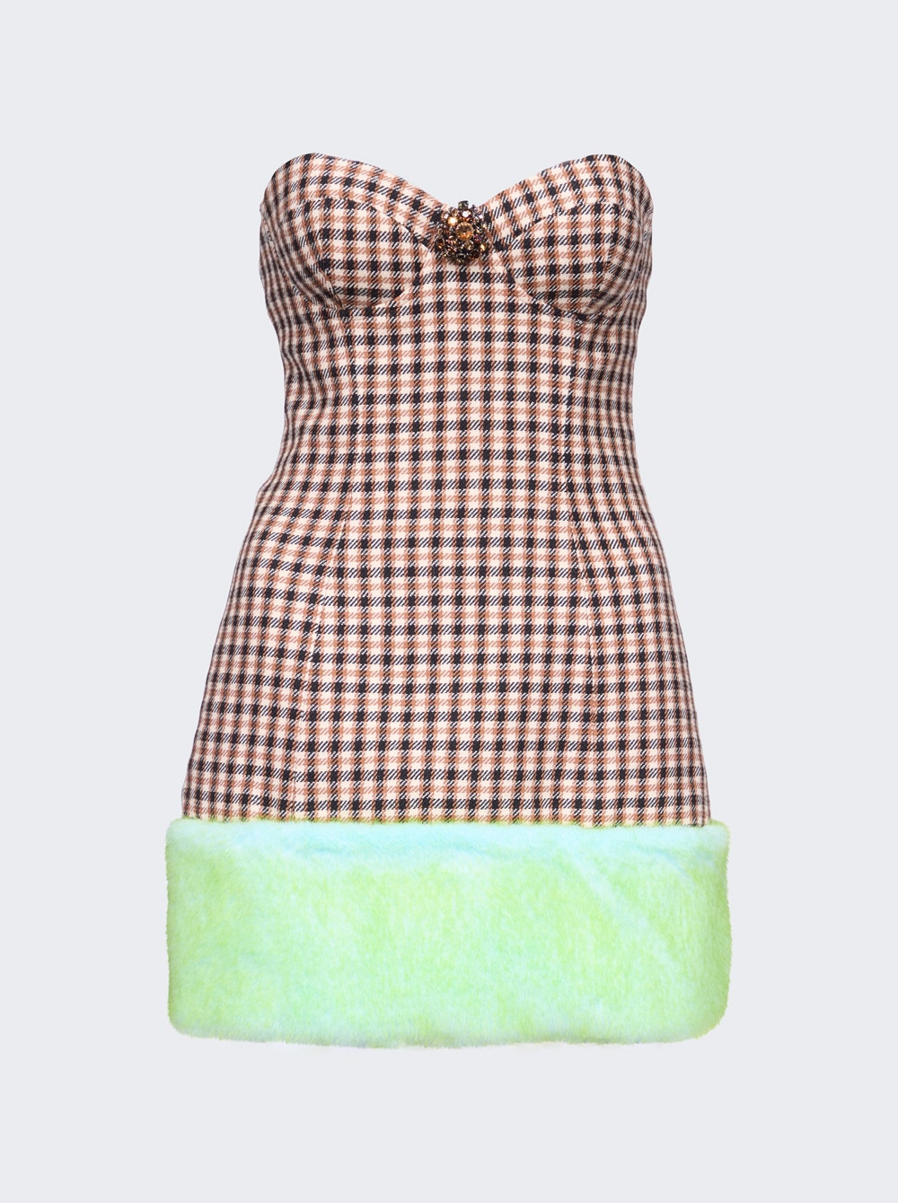 Мини-платье без бретелек с отделкой из искусственного меха AREA, цвет caramel
Мини-платье без бретелек с отделкой из искусственного меха AREA, цвет caramel