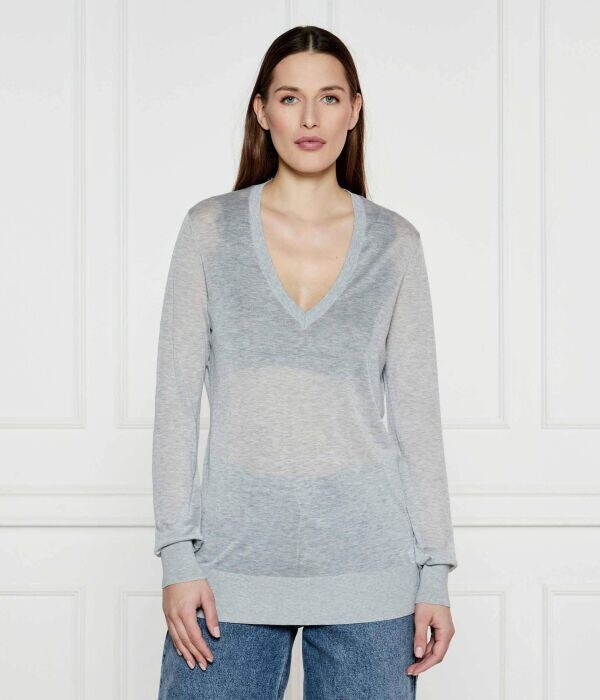 Свитер Michael Kors с добавлением шелка, серый
Свитер Michael Kors с добавлением шелка, серый