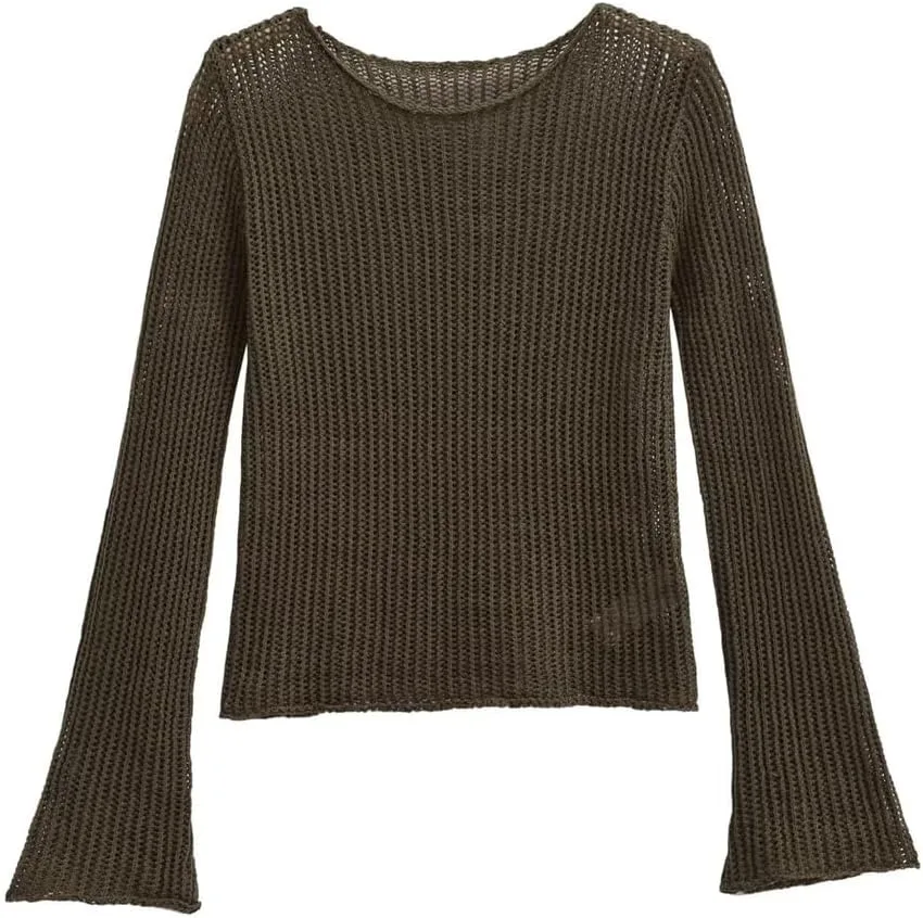 Женский тонкий повседневный свитер с круглым вырезом и длинными рукавами DFWZMQTG
Женский тонкий повседневный свитер с круглым вырезом и длинными рукавами DFWZMQTG