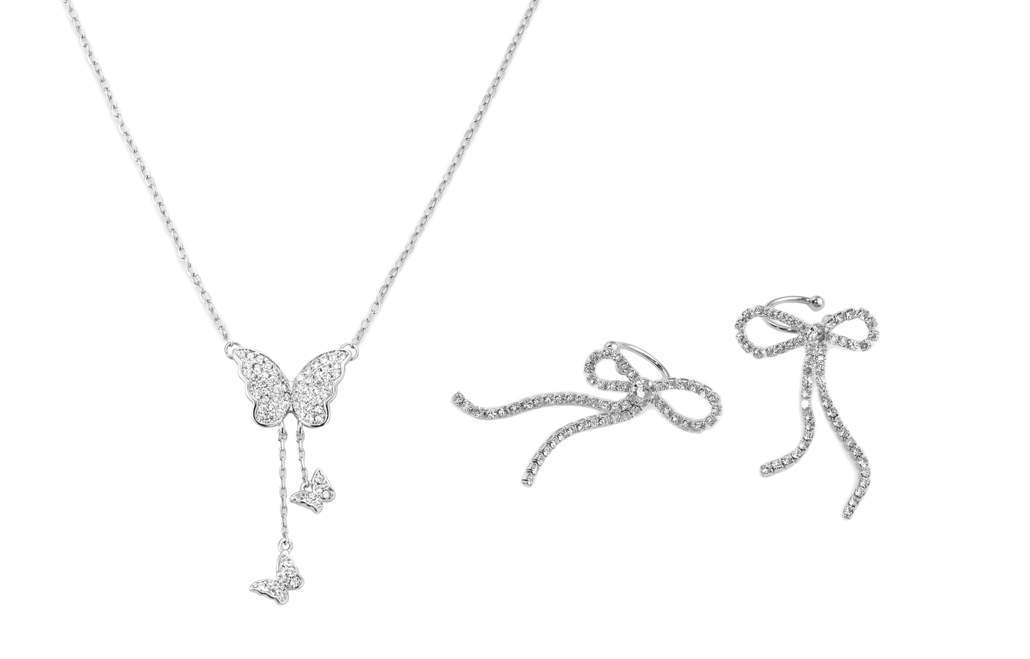 Медный сплав ожерелье для женщин VIVIWELL, Fringed Butterfly Necklace + Temperament Simple Bow Ear Clips
Медный сплав ожерелье для женщин VIVIWELL, Fringed Butterfly Necklace + Temperament Simple Bow Ear Clips