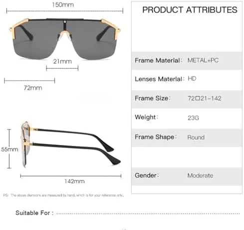 Панковские солнцезащитные очки без оправы для мужчин, винтажные очки для женщин, солнцезащитные очки для женщин с защитой от УФ-излучения UV400 MTZJH, C4
Панковские солнцезащитные очки без оправы для мужчин, винтажные очки для женщин, солнцезащитные очки для женщин с защитой от УФ-излучения UV400 MTZJH, C4